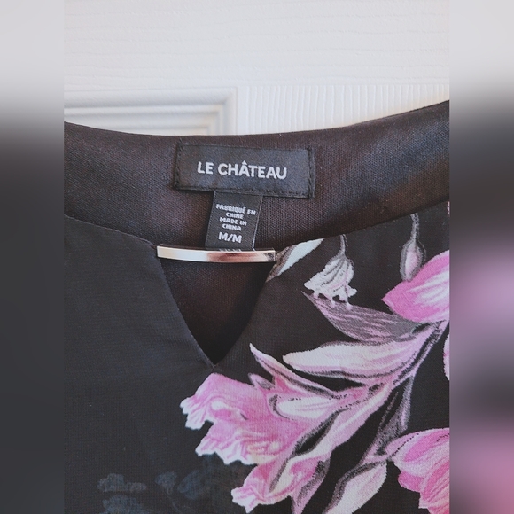 Le Chateau flutter sleeve open shoulder Blouse Size M - Picture 3 of 5